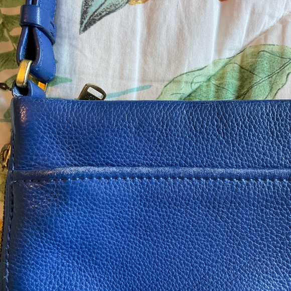 Fossil blue leather shoulder bag - Picture 8 of 16